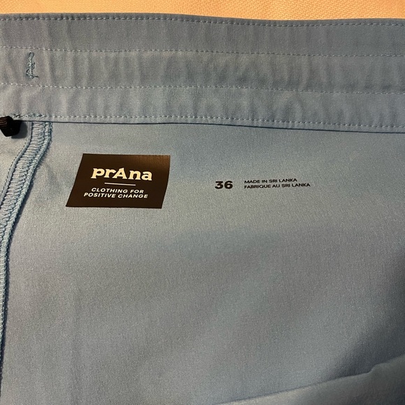 Mens Prana Riveter Shorts 36 X 9 Performance Water Boardshort Swim Blue UV 50+ - Picture 5 of 9